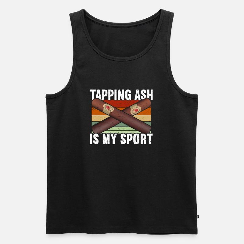 Zigarren Zigarren - Männer Premium Bio Tank Top - Schwarz