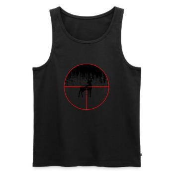 Hunting Hunter - Men's Premium Organic Tank Top - black - Front - AI Model Male 178 light (178cm)