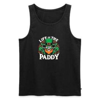Life Of The Paddy Lustig St. Patrick's Day Irisch - Männer Premium Bio Tank Top - Schwarz - Vorne - AI Model Male 178 light (178cm)