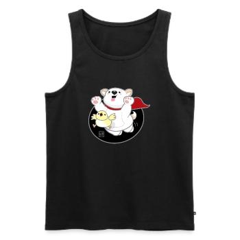 Hund koreanisch - japanischer Stil 06 - Männer Premium Bio Tank Top - Schwarz - Vorne - AI Model Male 178 light (178cm)