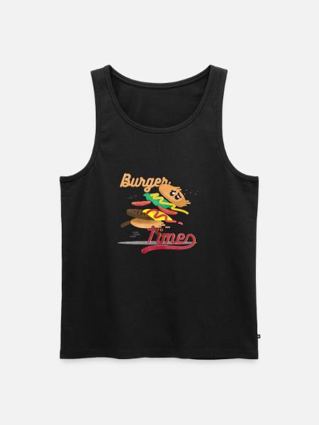 Burger Time - Männer Premium Bio Tank Top - Schwarz