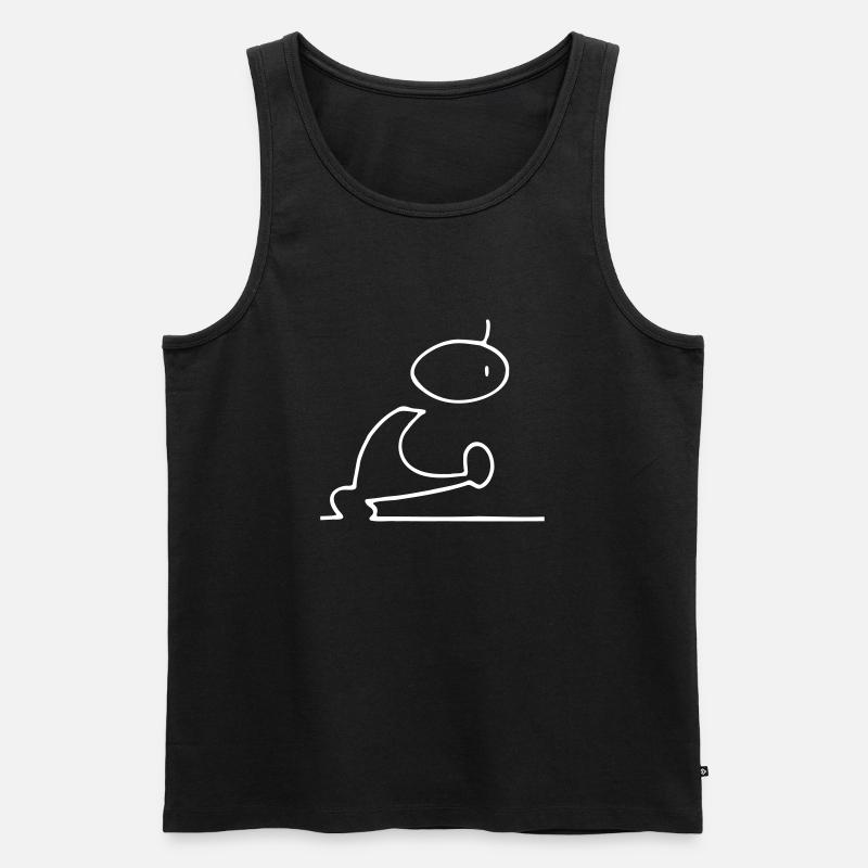 BlaBlaBla Techno Figur - Männer Premium Bio Tank Top - Schwarz