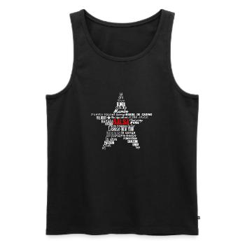 Salsa Star Shirt white - Mambo New York - Männer Premium Bio Tank Top - Schwarz - Vorne - Michal (187cm)