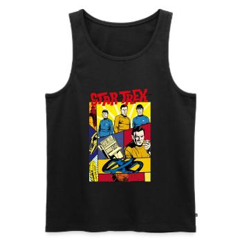 Star Trek The Original Series Comic Cover - Men's Premium Organic Tank Top - black - Front - Michal (187cm)