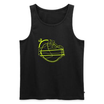 Berlin Tempelhof Airport - Men's Premium Organic Tank Top - black - Front - AI Model Male 178 light (178cm)