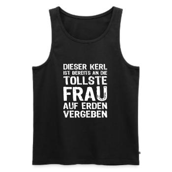 Tollste Frau - Männer Premium Bio Tank Top - Schwarz - Vorne - Michal (187cm)