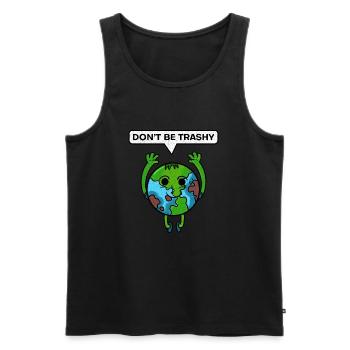 environment - Men's Premium Organic Tank Top - black - Front - AI Model Male 178 light (178cm)