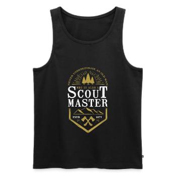 Pfadfinder Survival Camp Geschenk - Männer Premium Bio Tank Top - Schwarz - Vorne - AI Model Male 178 light (178cm)