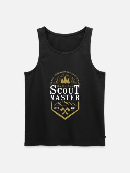 Scout Survival Camp Gift - Men's Premium Organic Tank Top - black