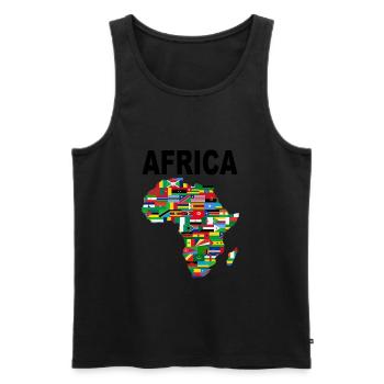 AFRIKA - Männer Premium Bio Tank Top - Schwarz - Vorne - AI Model Male 178 light (178cm)