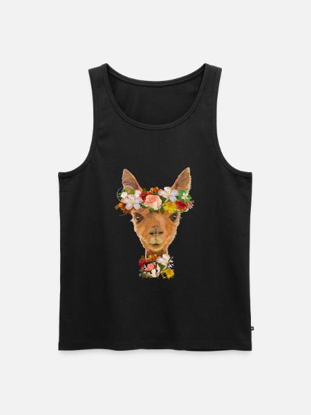 lama - Men's Premium Organic Tank Top - black