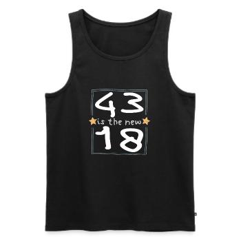 43 est la nouvelle police 18 Enfants - Débardeur bio Premium Homme - noir - Devant - Michal (187cm)