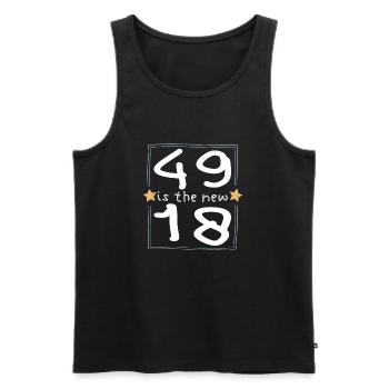 49 est la nouvelle police 18 pour enfants - Débardeur bio Premium Homme - noir - Devant - Michal (187cm)