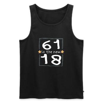 61 est la nouvelle police 18 pour enfants - Débardeur bio Premium Homme - noir - Devant - Michal (187cm)