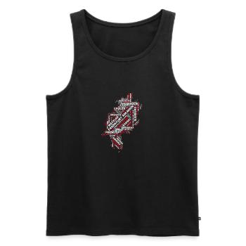 Hesse state: Hessens cities and municipalities - Men's Premium Organic Tank Top - black - Front - Michal (187cm)