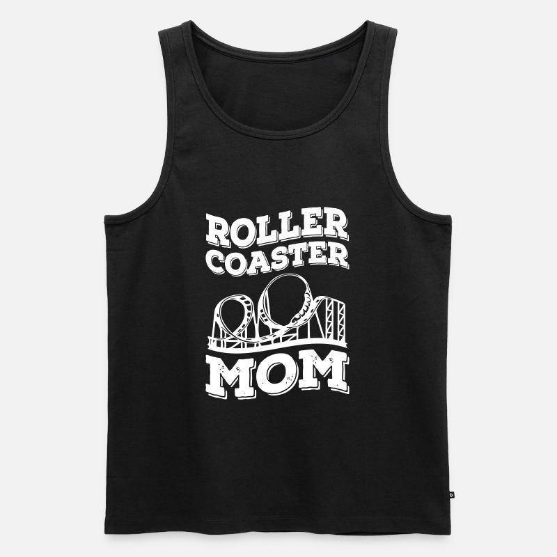 Roller Coaster Mom - Männer Premium Bio Tank Top - Schwarz