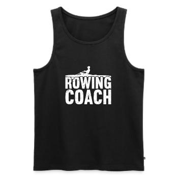 Aviron Bateau à rames Rameur - Débardeur bio Premium Homme - noir - Devant - Michal (187cm)