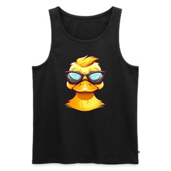 Bébé canard - Débardeur bio Premium Homme - noir - Devant - Michal (187cm)