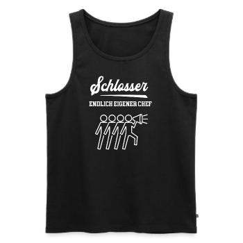 Schlosser Chef Selbstständigkeit Schlosserei - Männer Premium Bio Tank Top - Schwarz - Vorne - Michal (187cm)