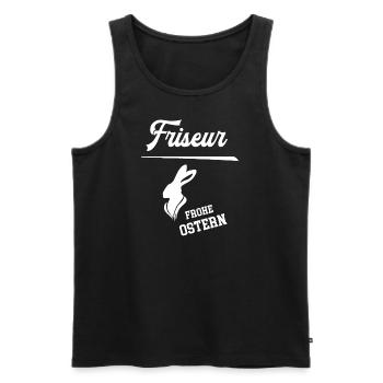 Friseur Frohe Ostern Oster Outfit Frisör Coiffeur - Männer Premium Bio Tank Top - Schwarz - Vorne - AI Model Male 178 light (178cm)