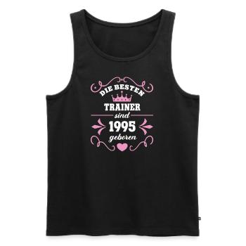 Trainer Geburtstag Jahrgang 1995 Trainerin Geboren - Männer Premium Bio Tank Top - Schwarz - Vorne - Michal (187cm)