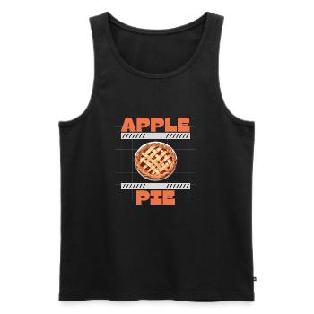 Apfelkuchen Rezept - Männer Premium Bio Tank Top - Schwarz - Vorne - AI Model Male 178 light (178cm)