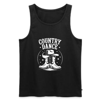 Danse en ligne La danse country est mon hobby - Débardeur bio Premium Homme - noir - Devant - AI Model Male 178 light (178cm)
