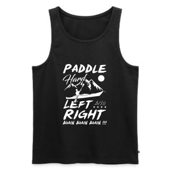 Paddle Hard Left and Right Again Kayak - Männer Premium Bio Tank Top - Schwarz - Vorne - Michal (187cm)