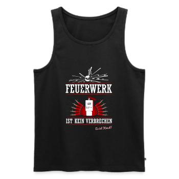 Feuerwerk ist kein Verbrechen Pyro - Männer Premium Bio Tank Top - Schwarz - Vorne - Michal (187cm)