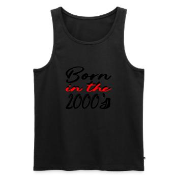 Anniversaire / Age / Naissance / Cadeau / Humour - Débardeur bio Premium Homme - noir - Devant - AI Model Male 178 light (178cm)