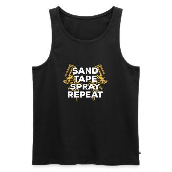 Auto Body Painter Car Painter Automotive Painter - Men's Premium Organic Tank Top - black - Front - AI Model Male 178 light (178cm)