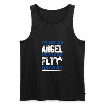 Breakdance Cool Saying - Men's Premium Organic Tank Top - black - Front - AI Model Male 178 light (178cm)