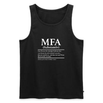 MFA Medizinische Fachangestellte - Männer Premium Bio Tank Top - Schwarz - Vorne - AI Model Male 178 light (178cm)