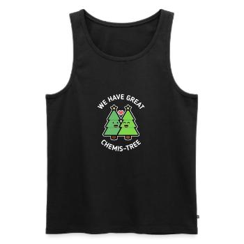Christmas. XMas. Wine. Santa Clause. Elves. - Men's Premium Organic Tank Top - black - Front - Michal (187cm)