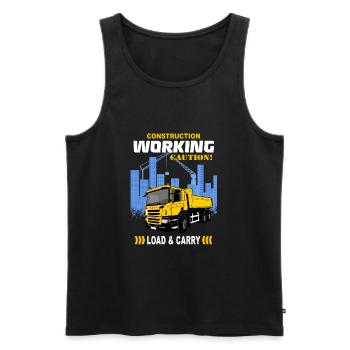 Kipplaster - LKW - Truck - Laster - Männer Premium Bio Tank Top - Schwarz - Vorne - AI Model Male 178 light (178cm)