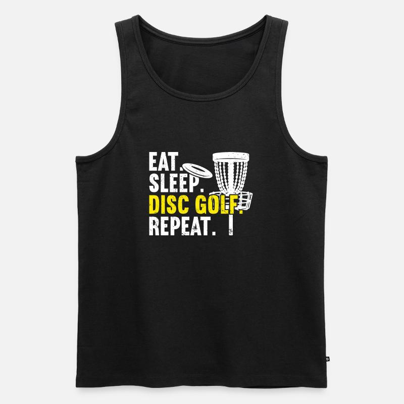 Disc Golf - Männer Premium Bio Tank Top - Schwarz