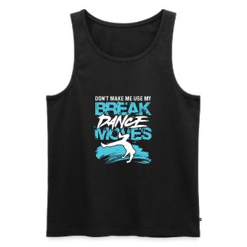 breakdance moves - Männer Premium Bio Tank Top - Schwarz - Vorne - AI Model Male 178 light (178cm)