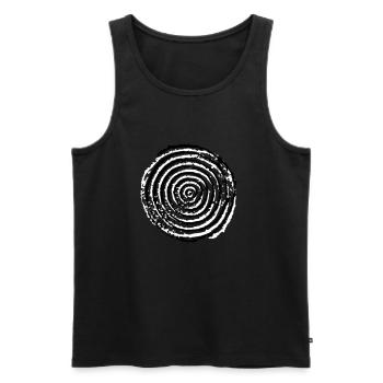 spirale - Débardeur bio Premium Homme - noir - Devant - AI Model Male 178 light (178cm)