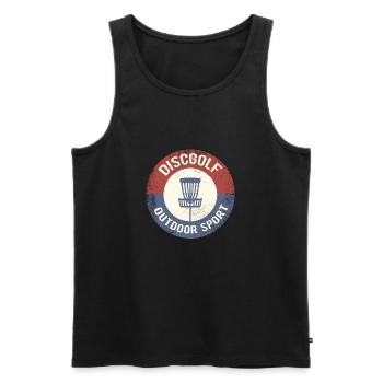 discgolf - Männer Premium Bio Tank Top - Schwarz - Vorne - Michal (187cm)