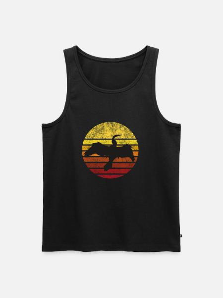 Kormoran im Sonnenuntergang - Männer Premium Bio Tank Top - Schwarz
