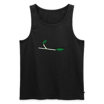 by starting - Men's Premium Organic Tank Top - black - Front - AI Model Male 178 light (178cm)