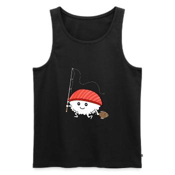 sushi fishing - Men's Premium Organic Tank Top - black - Front - Michal (187cm)