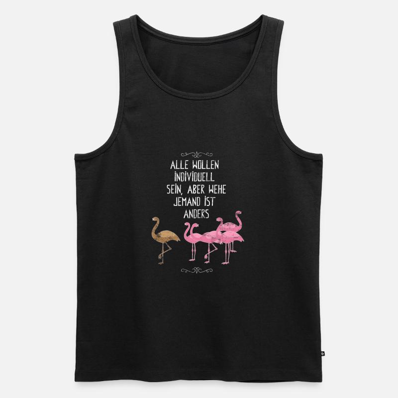 flamingo - Männer Premium Bio Tank Top - Schwarz