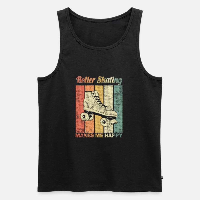 roller skates - Männer Premium Bio Tank Top - Schwarz