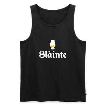 Whiskey Slàinte t-shirt - Men's Premium Organic Tank Top - black - Front - Michal (187cm)