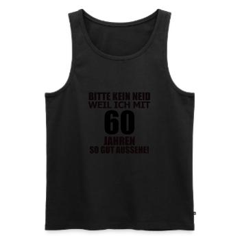 60. Geburtstag Geschenk - Männer Premium Bio Tank Top - Schwarz - Vorne - AI Model Male 178 light (178cm)