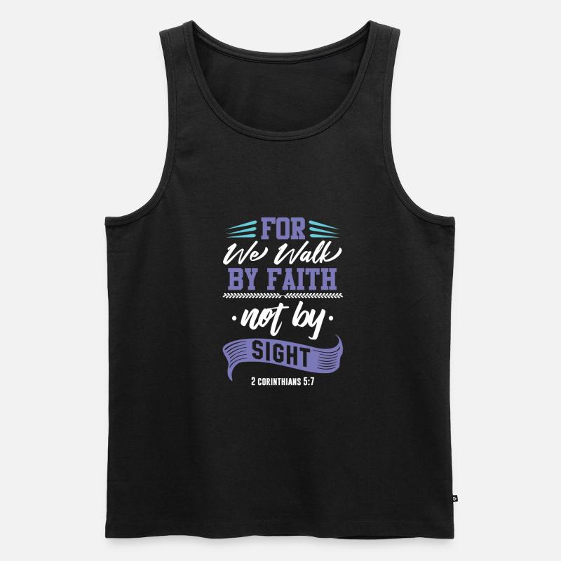 bibel glaube - Männer Premium Bio Tank Top - Schwarz