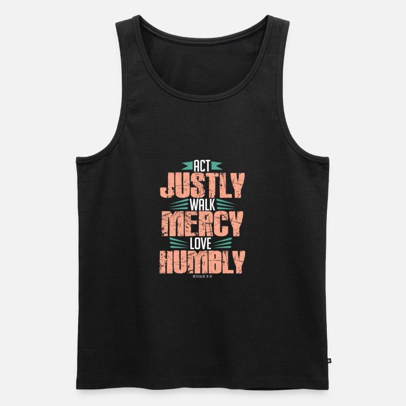 bibel verse spruch - Männer Premium Bio Tank Top - Schwarz