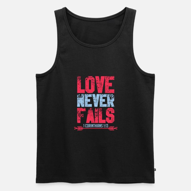 bibelvers jesus liebe - Männer Premium Bio Tank Top - Schwarz