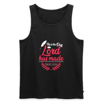 Bible Verse Faith Hope - Men's Premium Organic Tank Top - black - Front - AI Model Male 178 light (178cm)